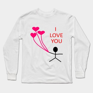 I Love You Heart Balloons Long Sleeve T-Shirt